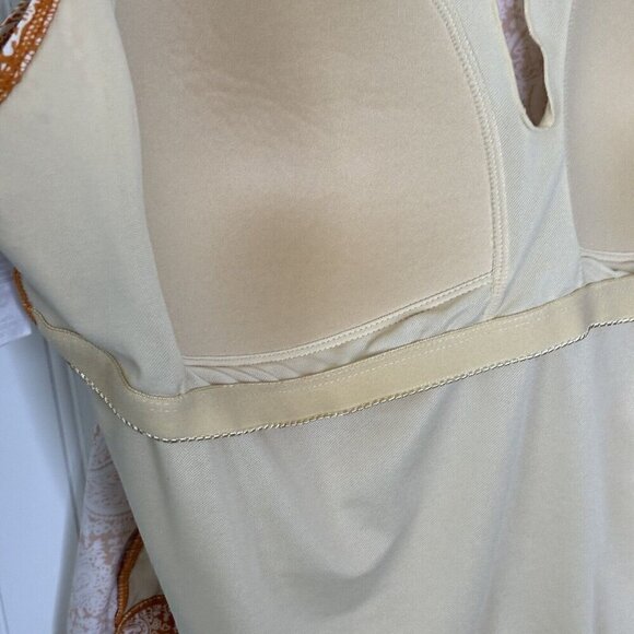D & Co. Beach Womens 22W Orange Paisley Ruched Faux Wrap Adjust Strap Sw… - Picture 11 of 16